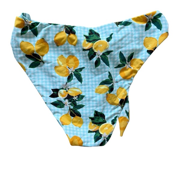 NWT! Envya Women's Lemon Print Off-Shoulder Bikini Size L High-Waisted 2 Pc - Picture 12 of 13